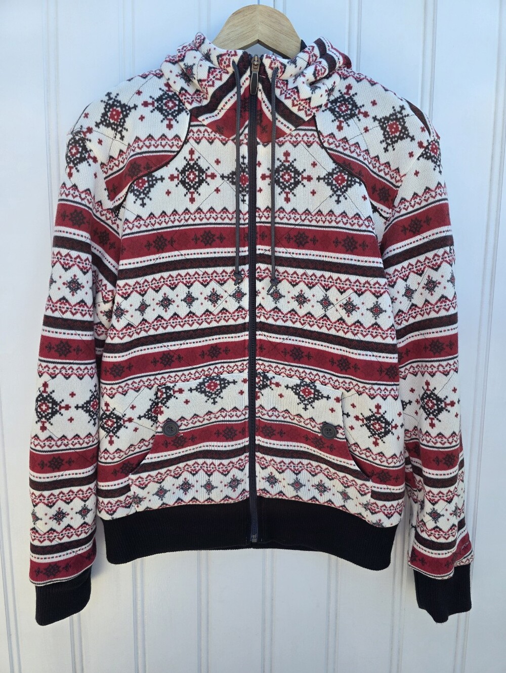 Columbia Titanium Snowflake Knit Lined Insulated Jacket Womens Large